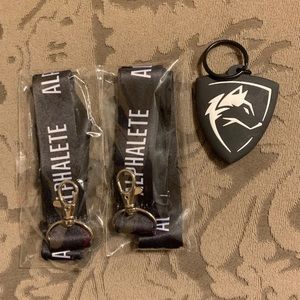 Three Alphalete Keychains